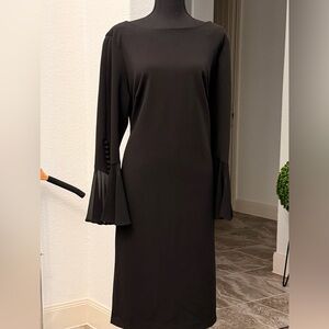 Elegant Black Long Sleeve Dress